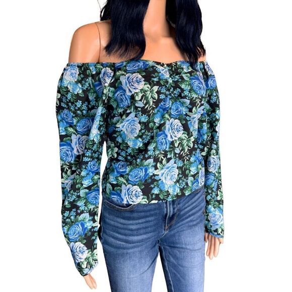 NWT WAYF Roses Off the Shoulder Floral Top - Picture 3 of 6